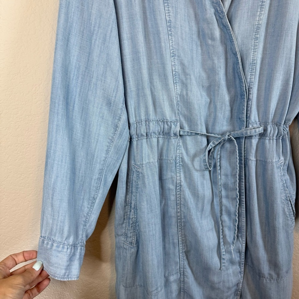 Lou & Grey Light Blue Wrap Dress - Picture 5 of 14